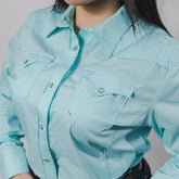 Blusa Cactus Lisa Aqua 024